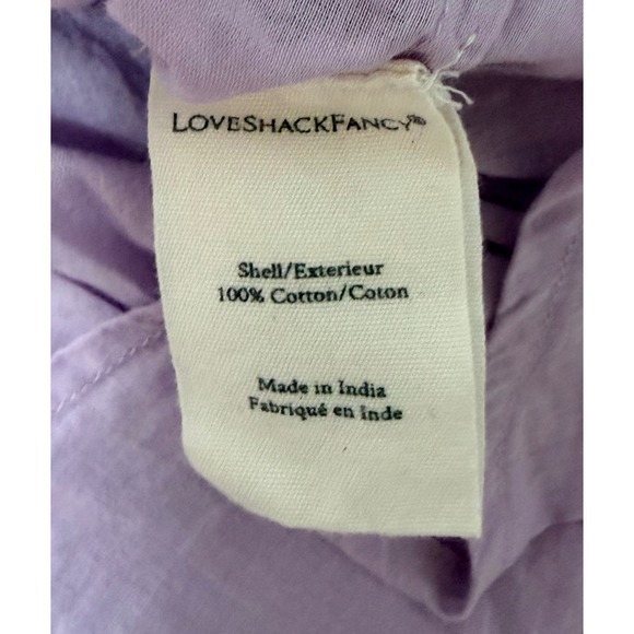 LoveShackFancy Natasha Wisteria Lavender Small Cotton Ruffle Mini Dress - Picture 12 of 13